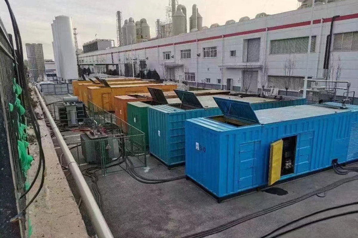 榆中发电机租赁施工现场